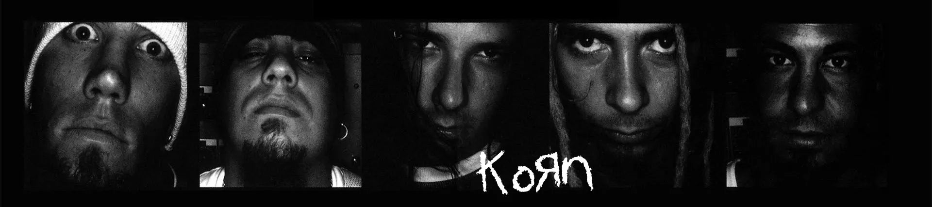 KoRn - T-shirts, stickers, badges, patchs, cartes, pendentifs