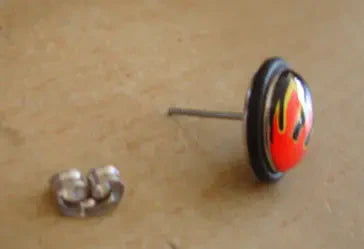 Boucle d'oreille Flammes