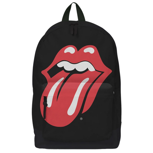 Vue de face sac à dos Rolling Stones logo emblématique