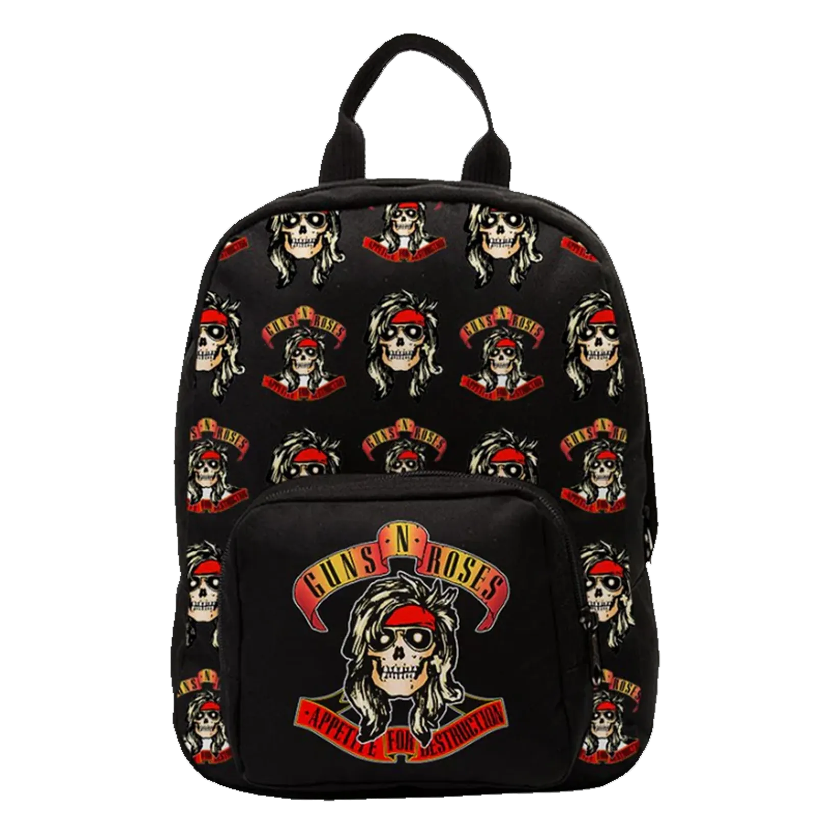 Sac à dos GNR format mini, design crâne bandana rouge