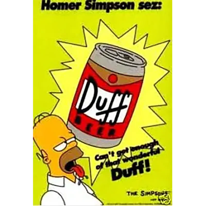 Postcard Simpsons - Duff