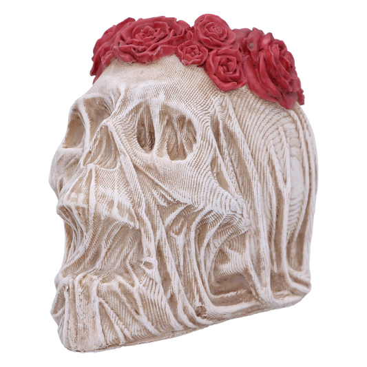 Crâne “The Veil (Small)” – profil gauche avec détails du drapé et texture du voile