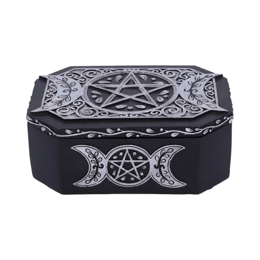 Coffret ésotérique noir et argent d’Hécate