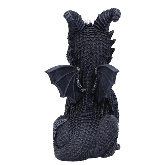 Dos de la figurine dragon Lucifly montrant les ailes et la texture écailleuse