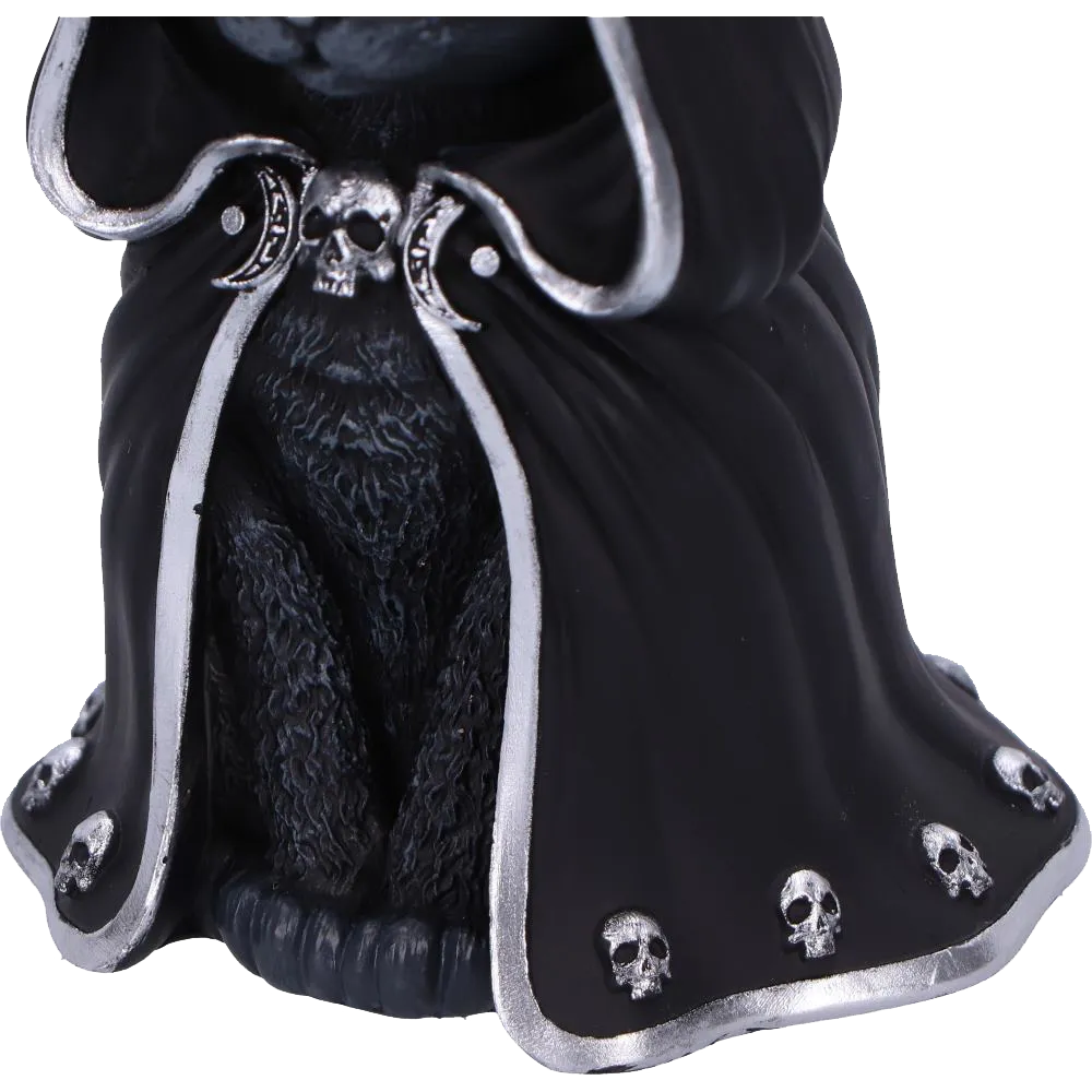 Détail du bas de la cape de Zefur figurine Cult Cuties avec crânes argentés