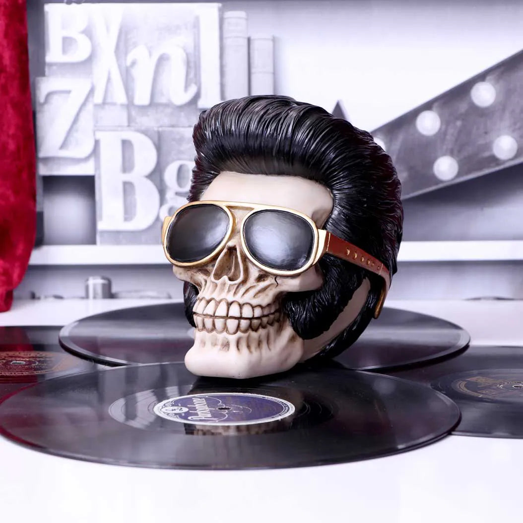 Crâne Elvis Nemesis Now sur platine vinyle