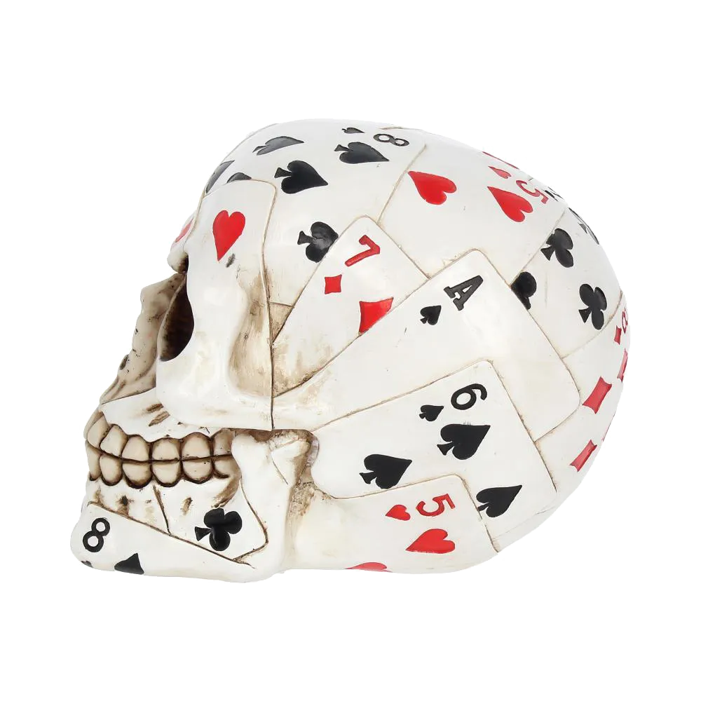 Crâne Nemesis Now Dead Man’s Hand côté gauche