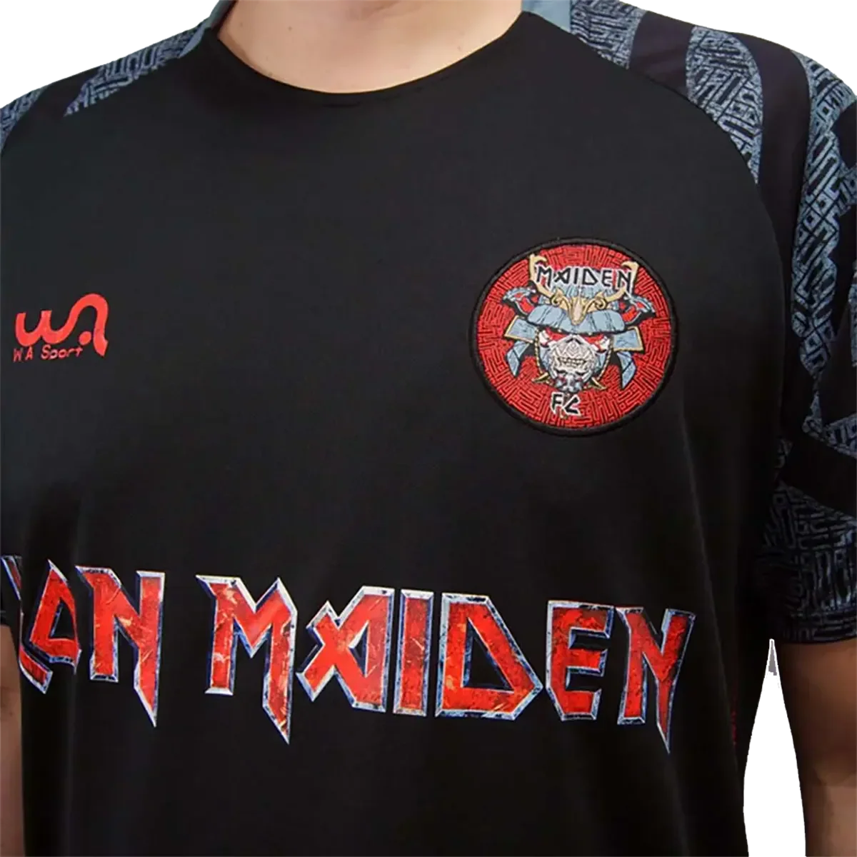 Maillot de football officiel Iron Maiden - Senjutsu (gros plan)