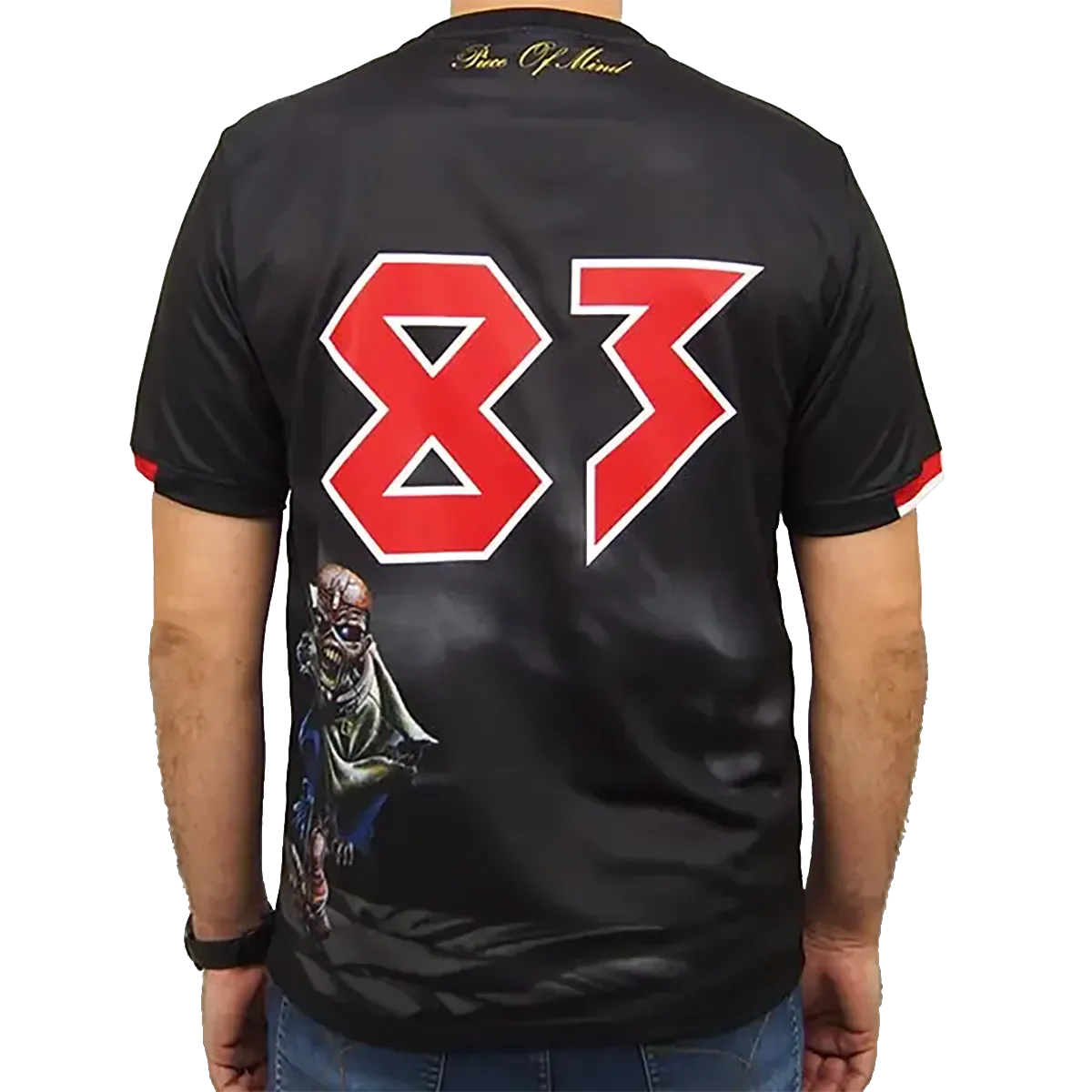 Maillot de football officiel Iron Maiden - Piece of Mind (dos)