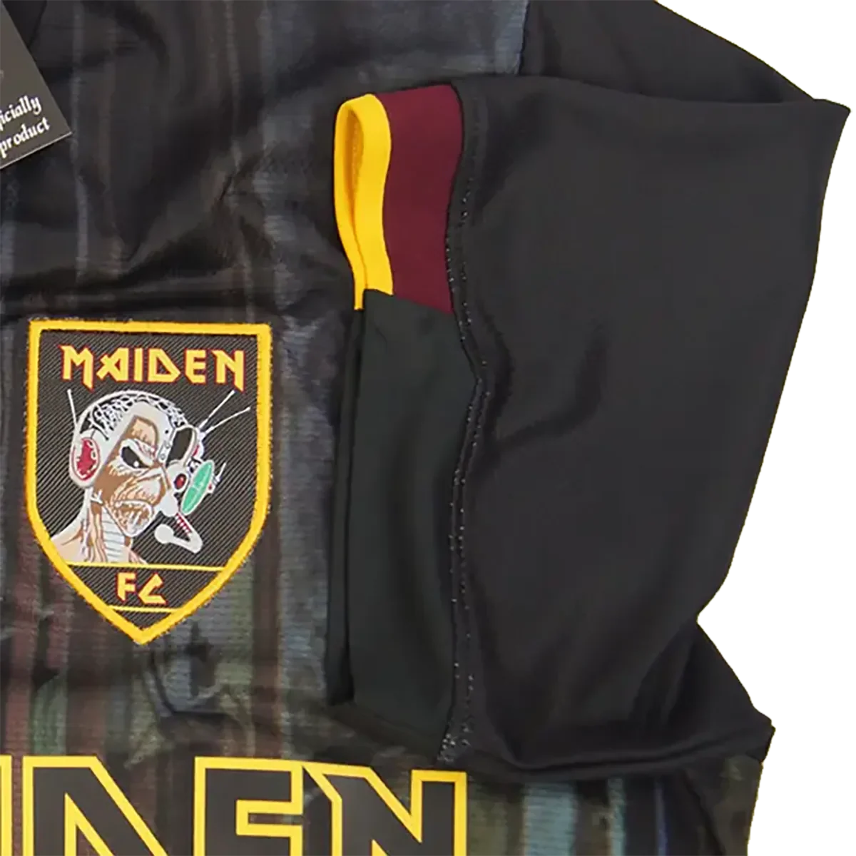 Maillot de football officiel Iron Maiden - Somewhere In Time (écusson + manche)