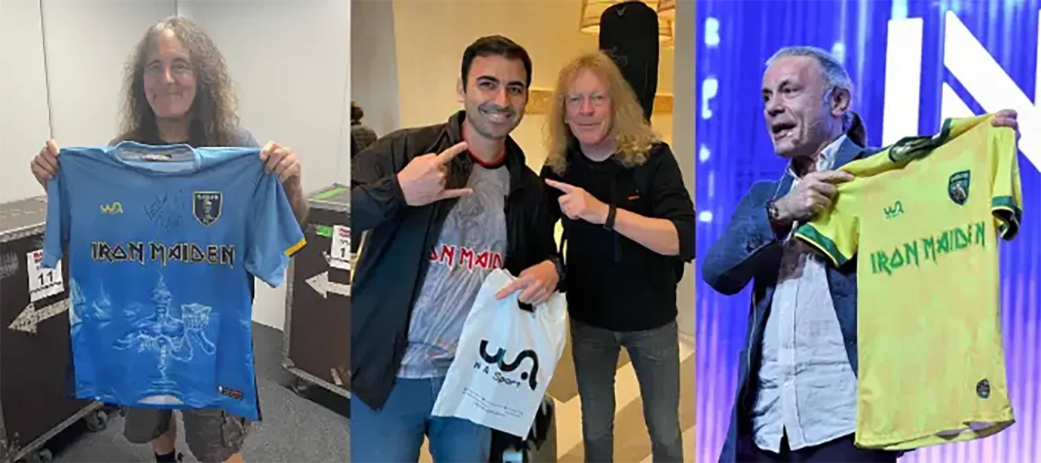 Maillot de football officiel Iron Maiden - The Seventh Son Of A Seventh Son (Steve & Bruce)