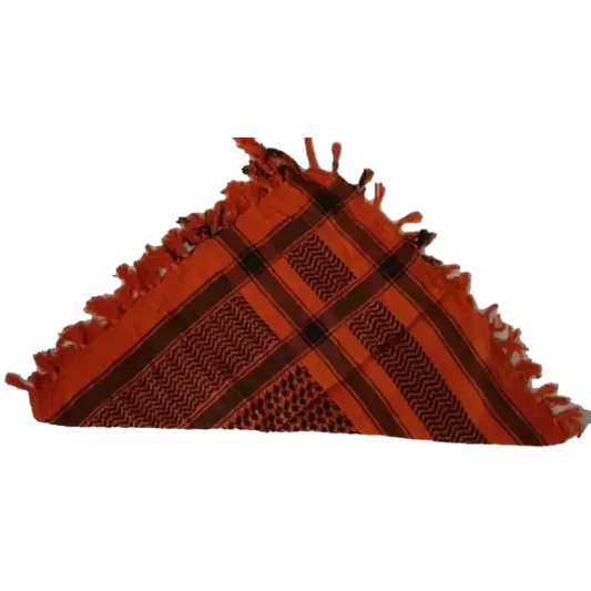 Keffieh orange et noir