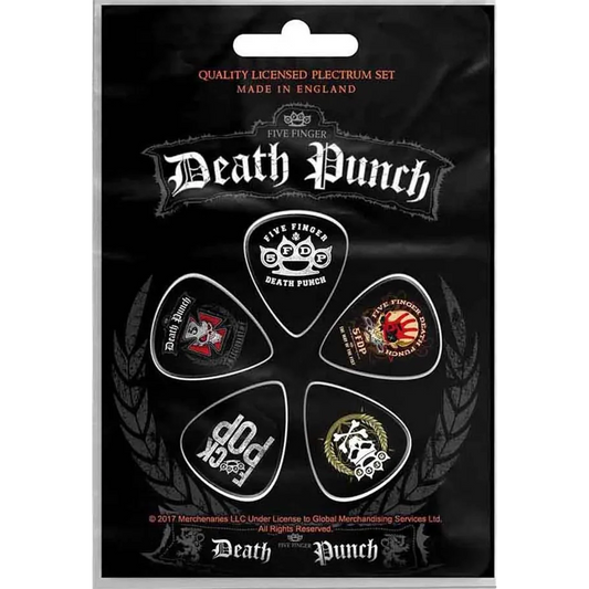 Official Five Finger Death Punch Pick Set on Blister Card