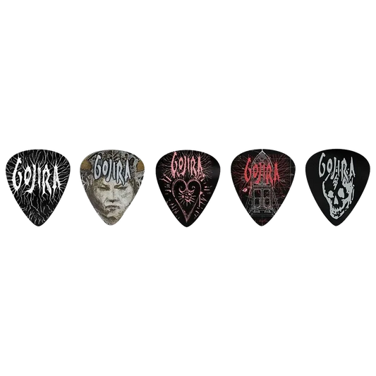 Ensemble de médiators Gojira assortis, décorés de visuels divers