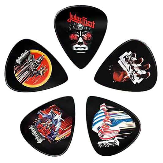 Ensemble de médiators Judas Priest assortis, décorés de visuels divers