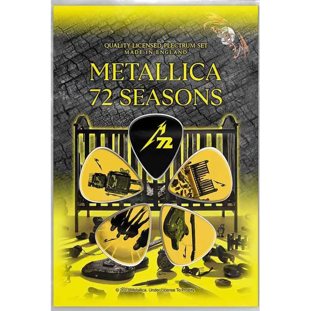 Official Metallica 72 Seasons Pick Set on Blister Card