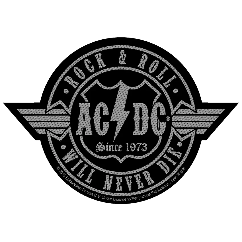 Sew-on patch AC/DC - Rock n Roll will never die