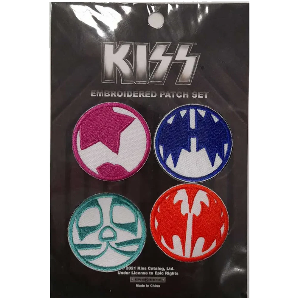 Sew-on patch Kiss - kit de 4 mini patchs