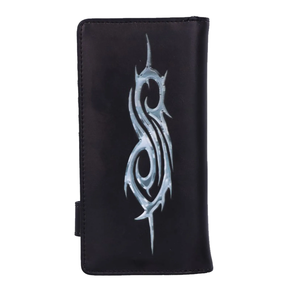 Porte-monnaie Slipknot verso avec logo tribal S en gris.