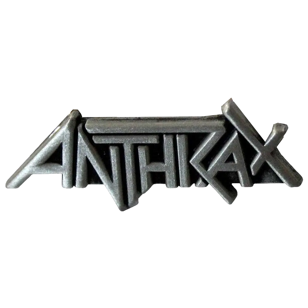 Pin's logo Anthrax argenté - badge métallique officiel Rock Off