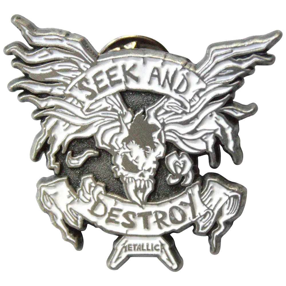 Pin Metallica - Seek and Destroy - badge métallique officiel Rock Off