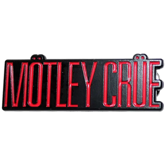 Pin Mötley Crüe rouge et noir - badge métallique officiel Rock Off