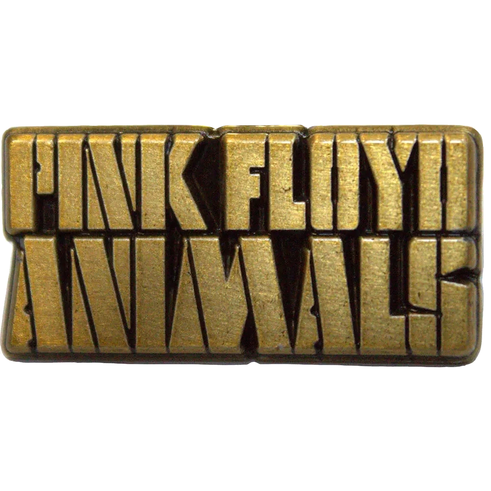 Pin's Pink Floyd - Animals doré - badge métallique officiel Rock Off