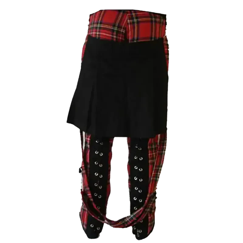 Pantalon écossais tartan avec jupe amovible (dos)
