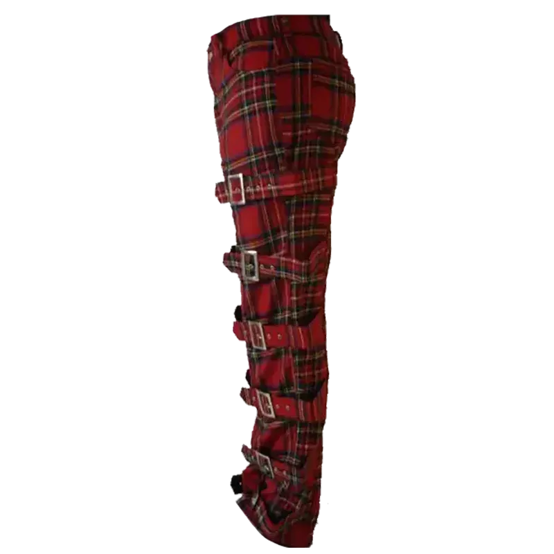 Pantalon écossais tartan avec boucles réglables (profil)
