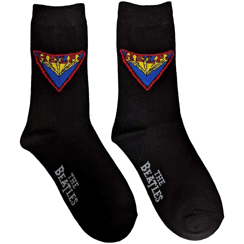 Chaussettes Beatles - Help ! (à plat côté droit)