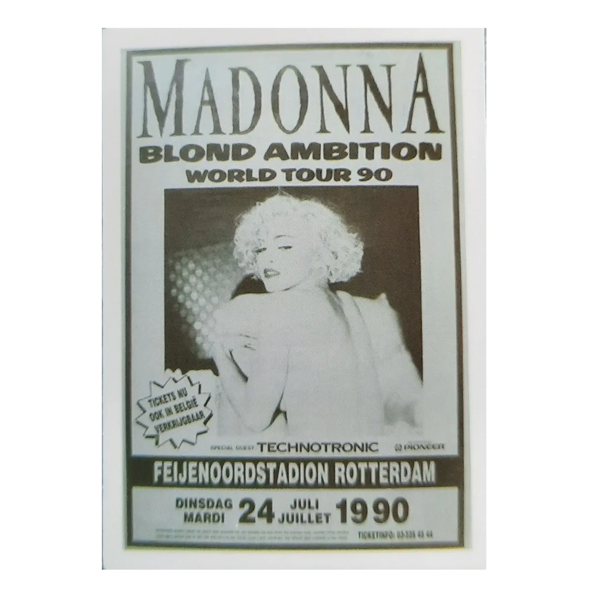Autocollant Madonna - Blond Ambition World tour 90