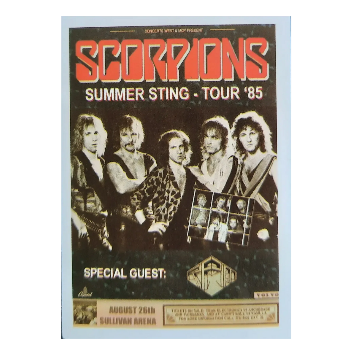 Autocollant Scorpions - Summer Sting Tour '85