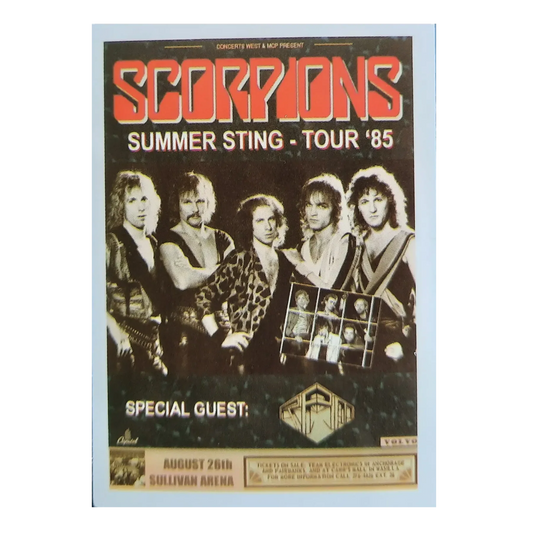 Autocollant Scorpions - Summer Sting Tour '85