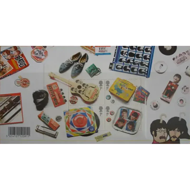 Planche de 4 timbres Beatles