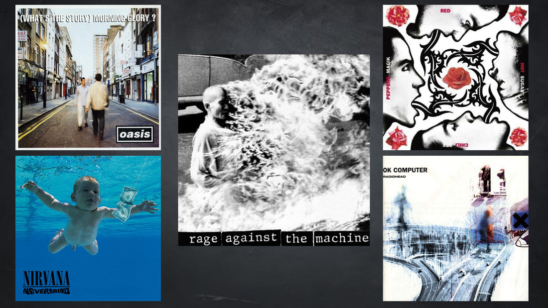 Les pochettes cultes du rock des années 90 : quand le chaos devient icône