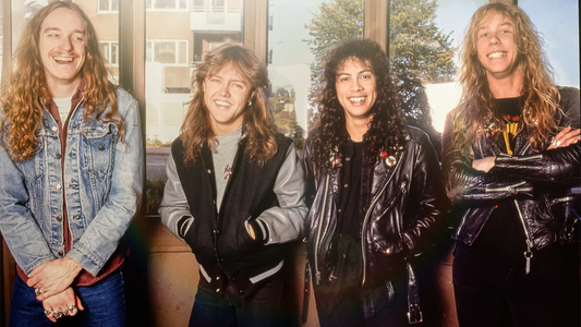 Cliff, Lars, Kirk and James during Master of Puppets era