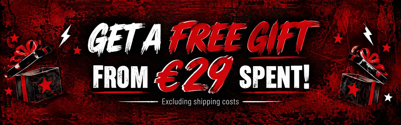 Free gift with purchases of €29 or more, excluding shipping