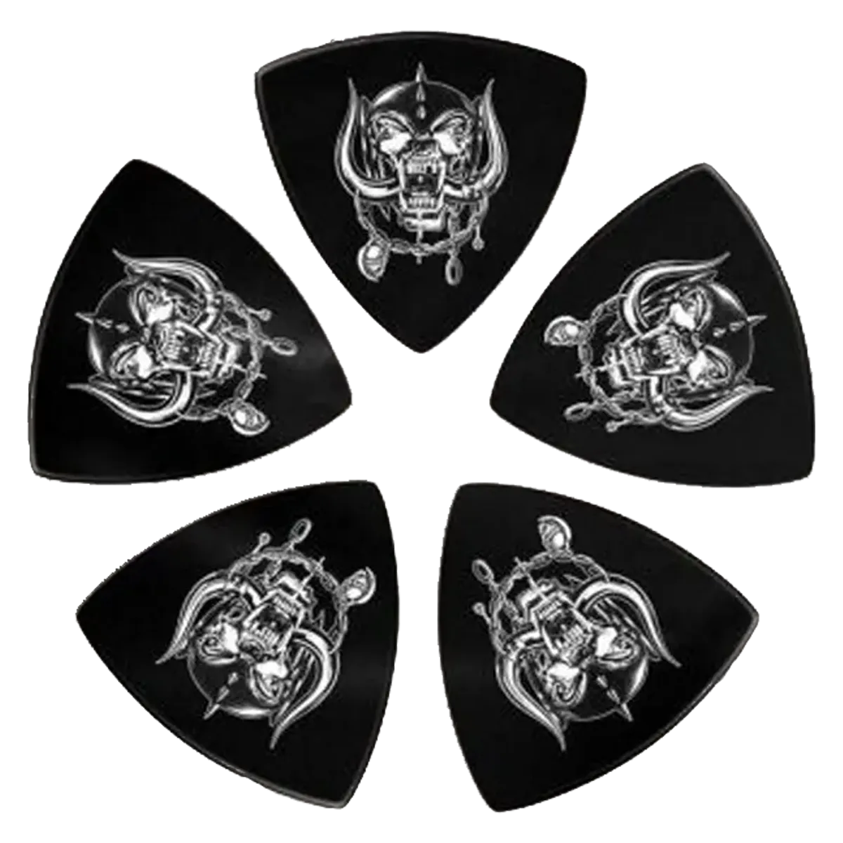 Ensemble de médiators tri-tip Motorhead assortis, décorés de visuels divers