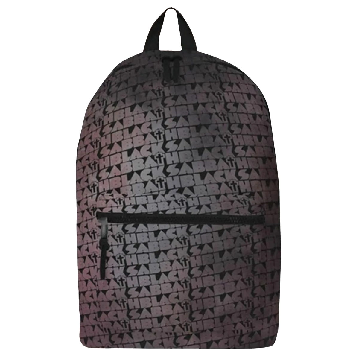 Sac à dos Black Sabbath Rocksax — motif all-over dégradé noir/gris, vue 3/4