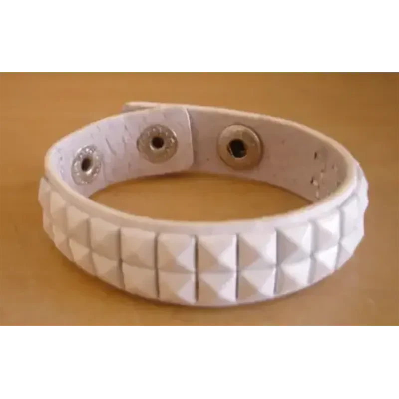 Bracelet PCV 2 rows - blanc