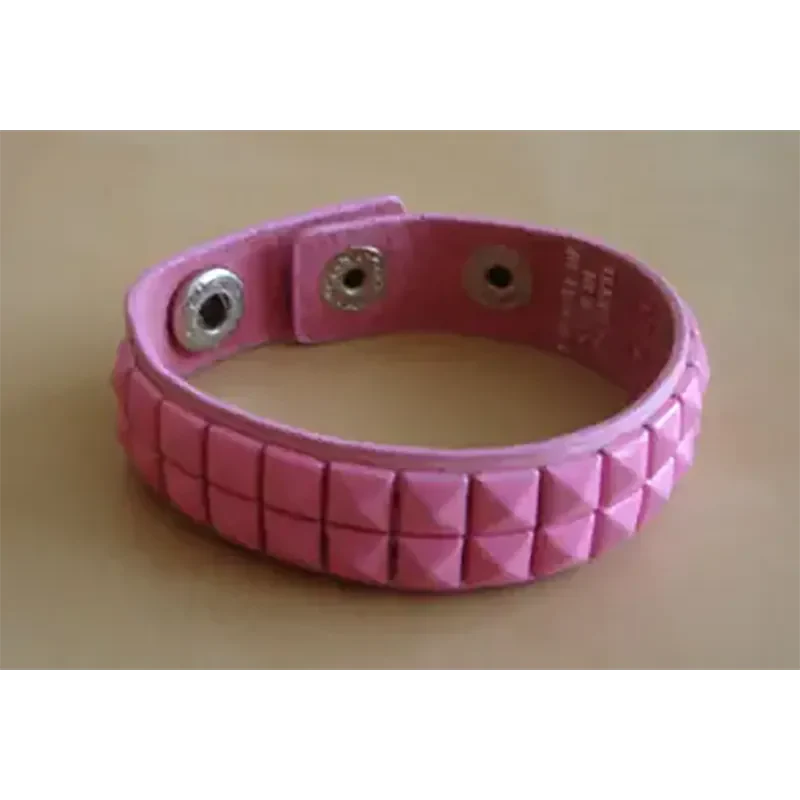 Bracelet PVC 2 rangs - rose pale