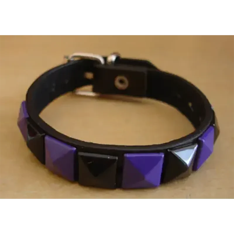 Bracelet PCV 1 row - violet/noir