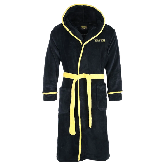 peignoir guns n roses noir capuche logo brodé