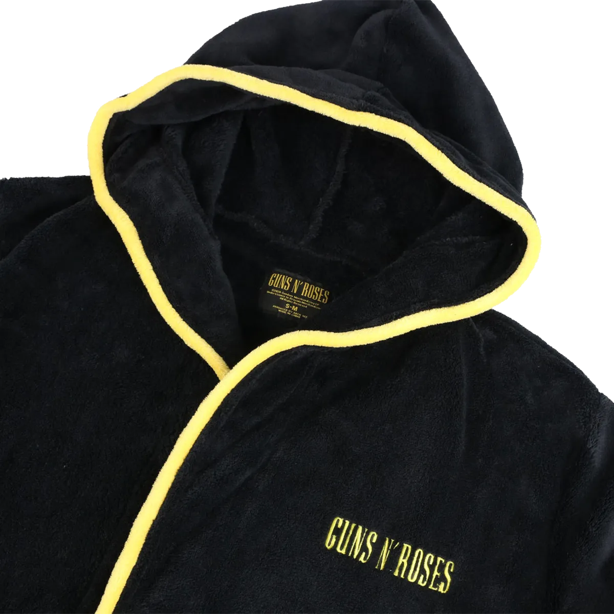 capuche peignoir guns n roses détail broderie
