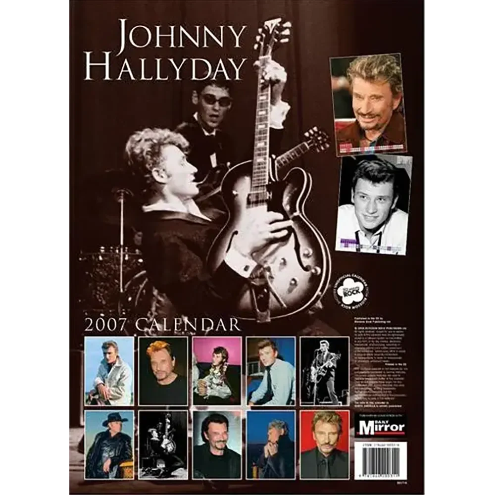 Calendrier vintage Johnny Hallyday 2007 (dos)