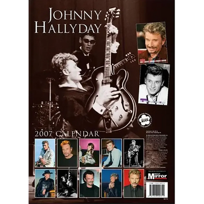 Calendrier vintage Johnny Hallyday 2007 (dos)