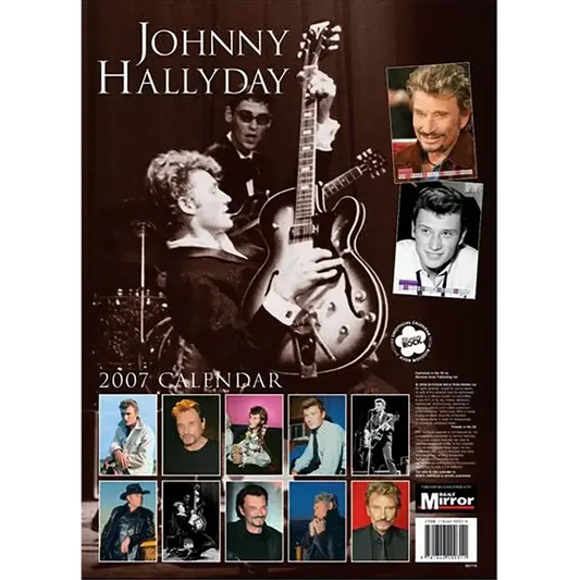 Calendrier vintage Johnny Hallyday 2007 (dos)