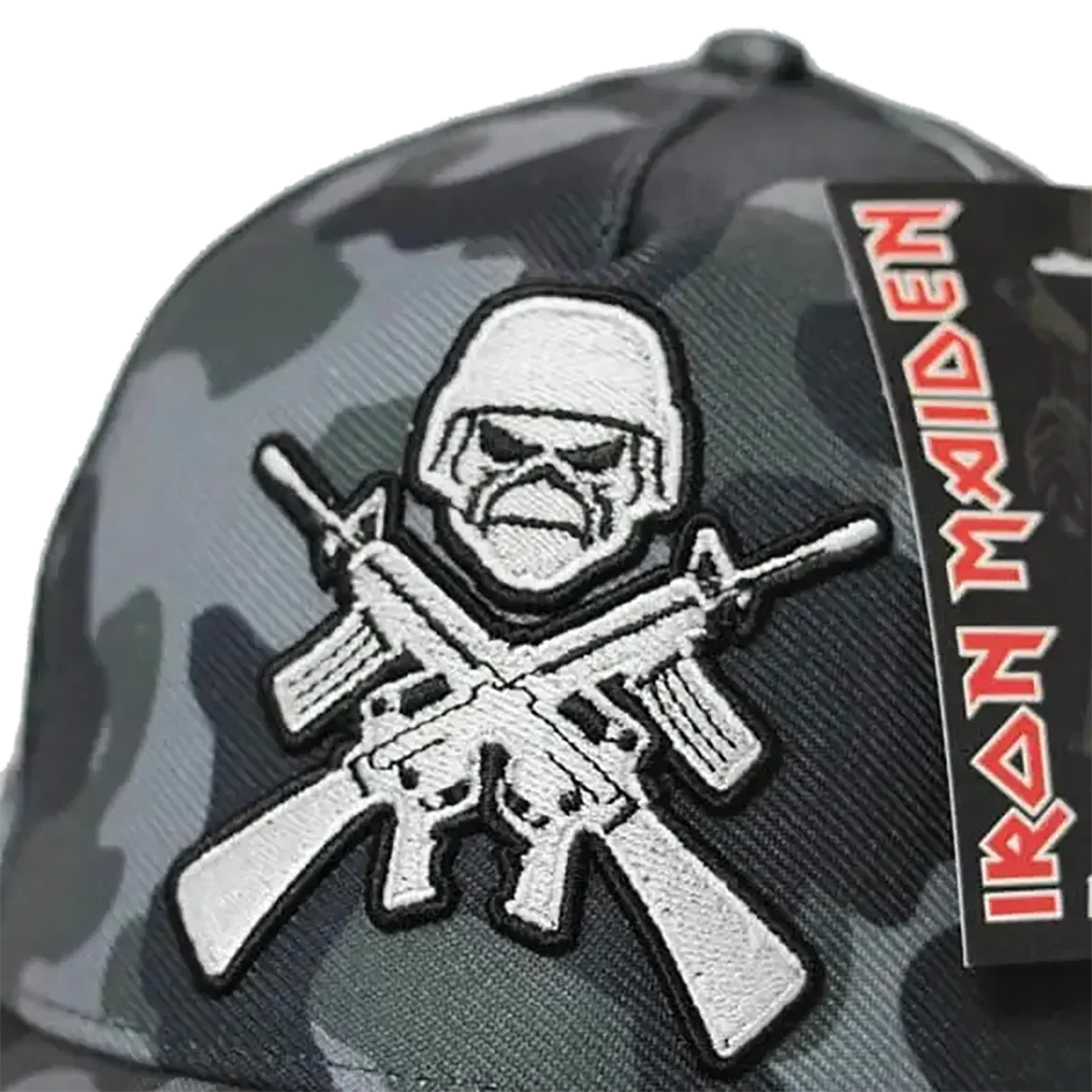 Casquette officielle Iron Maiden - A Matter of Life and Death (gros plan patch)