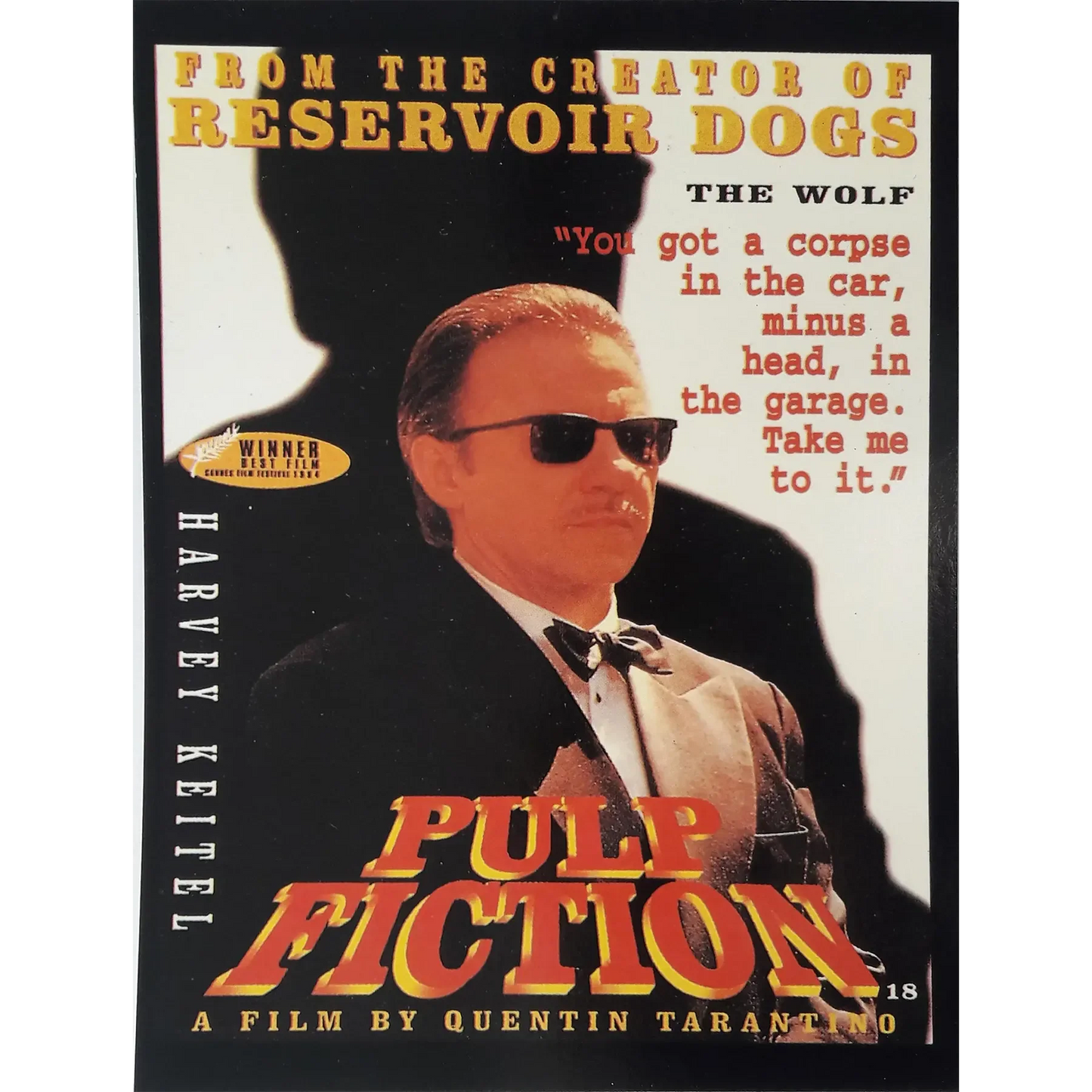 Postcard Pulp Fiction [Harvey Keitel]