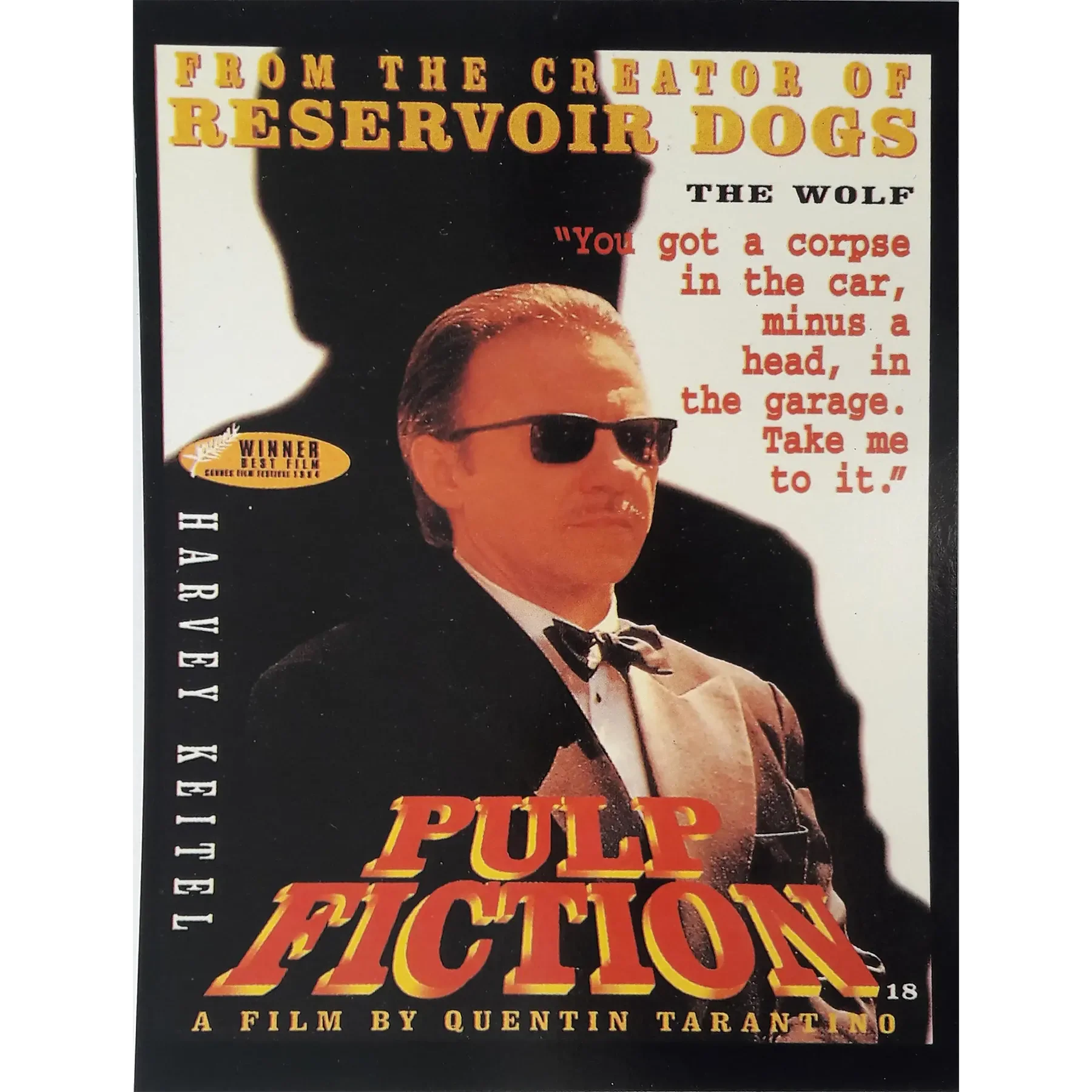 Postcard Pulp Fiction [Harvey Keitel]